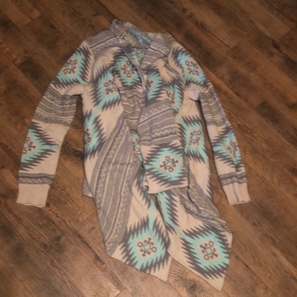 Gorgeous Mint and gray Aztec Cardigan S/M